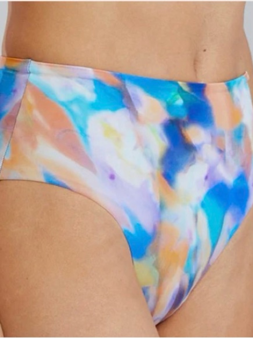 TYR Women's Arielle High Waisted Bikini Bottom Tempura print